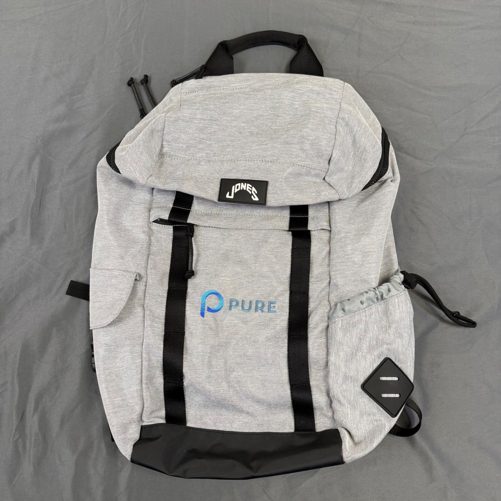 Jones Sports Co Utility Backpack Heather Grey Black Pure Storage Laptop Bag